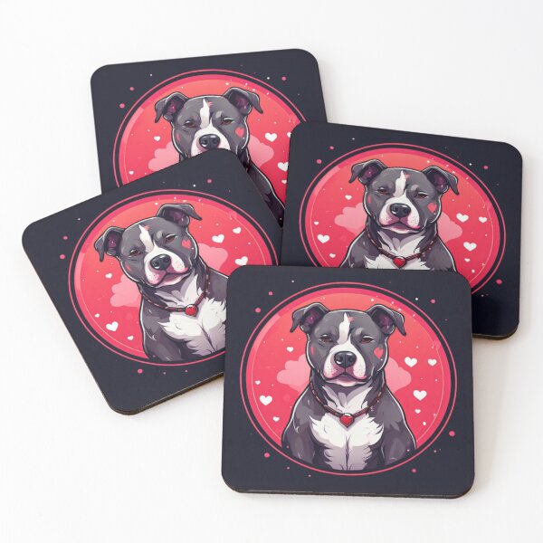 Item preview, Pitbull with hearts Design designed and sold by Planetporridge.