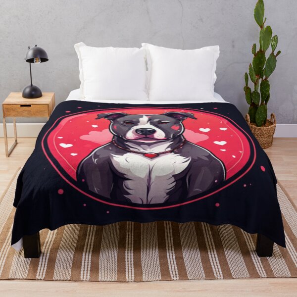 Item preview, Pitbull with hearts Design designed and sold by Planetporridge.