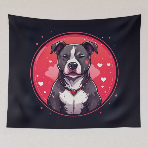 Item preview, Pitbull with hearts Design designed and sold by Planetporridge.