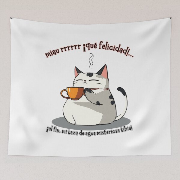 Item preview, Meow Rrrrr How Happy! Gatito Blanco & Café Misterioso. designed and sold by FreeSoulLab.