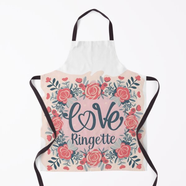 Item preview, Love Ringette floral framed text designed and sold by EmeraldeaArt.