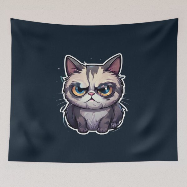Item preview, Moody Cat Art designed and sold by Planetporridge.