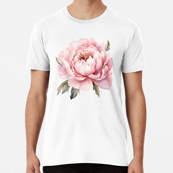 Artikel-Vorschau von Aquarell rosa Pfingstrose Blume, designt und verkauft von LivsPlantHouse.