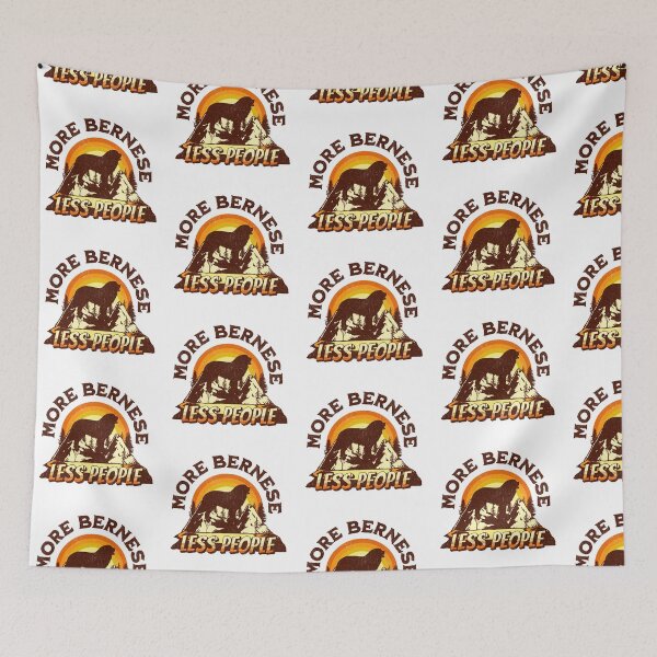 Item preview, More Bernese Mountain Dog Less People Vintage Hiking Camping Gift designed and sold by Guarddogdrive.