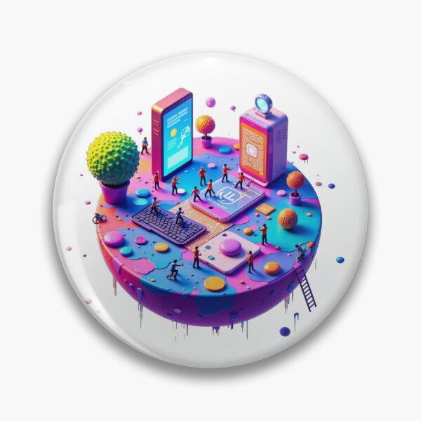 Item preview, Miniature Technology Planet - Fun Gift for Geeks and Tech Lovers designed and sold by StormArte.