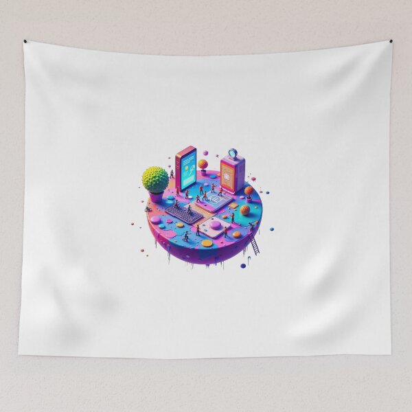 Item preview, Miniature Technology Planet - Fun Gift for Geeks and Tech Lovers designed and sold by StormArte.