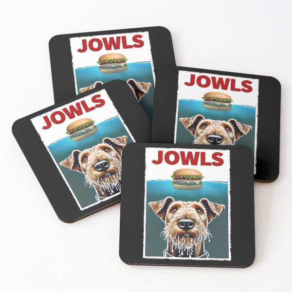 Item preview, Funny Airedale Terrier and Hamburger Parody Jowls Dog Lover designed and sold by Kimberley King Art  King Art.