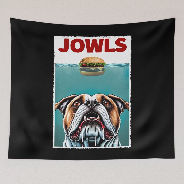 Item preview, Funny American Bulldog and Hamburger Parody Jowls Dog Lover designed and sold by Kimberley King Art  King Art.