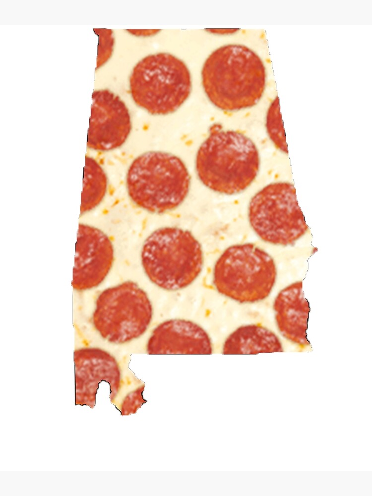 CAMISETA PIZZA ALABAMA CAMISETA PEPERONI PIZZA STATE Póster