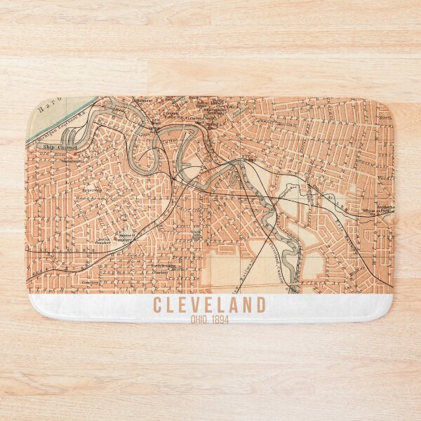 Item preview, Cleveland around 1894: Artwork, based on the original city map, for local patriots and Ohio fans designed and sold by RetroTraveller.