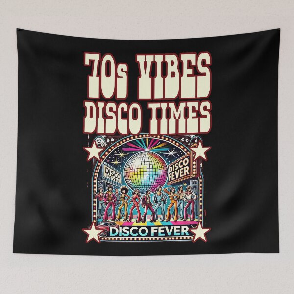Item preview, 70s VIBES DISCO TIMES retro disco dancing clubbing design  designed and sold by Jt41.