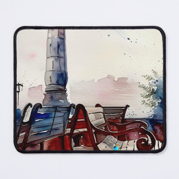 Item preview, Relaxing benches near river side in Goa India designed and sold by subhashlimaye.