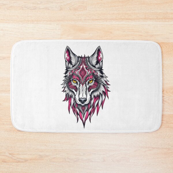 Item preview, Ornamental Wolf with Ethnic Patterns - Tattoo Style Illustration designed and sold by ArtMorphStudio.