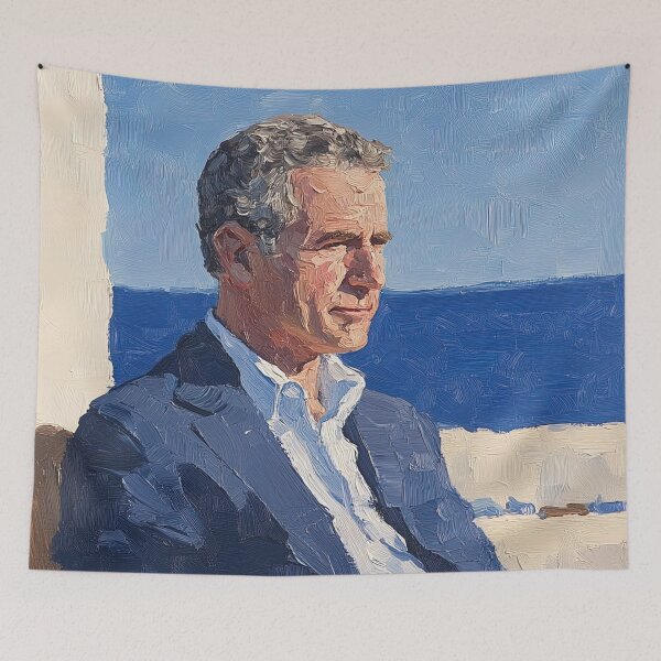 Item preview, George W. Bush | Post-impressionist painting style designed and sold by ComicsFactory.