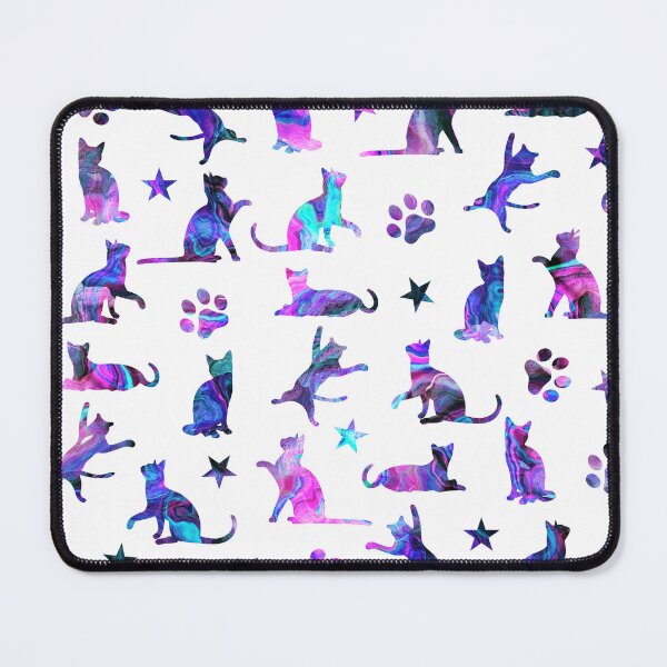 Item preview, Cats & Paws & Stars (pink) designed and sold by Tinti Wari Designs.