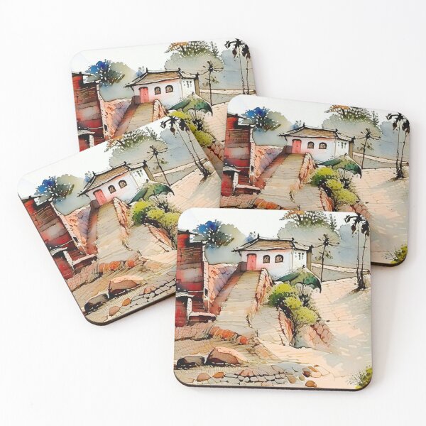 Item preview, A rural village water color in Goa India designed and sold by subhashlimaye.