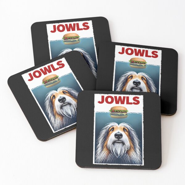 Item preview, Funny Bearded Collie and Hamburger Parody Jowls Dog Lover designed and sold by Kimberley King Art  King Art.