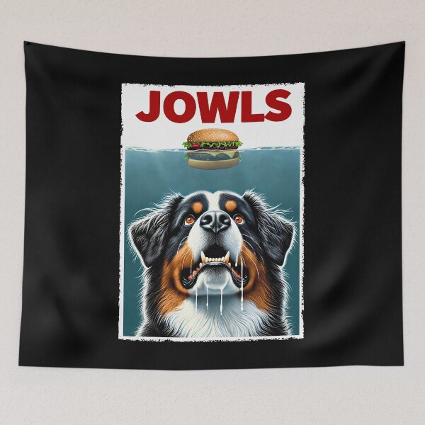 Item preview, Funny Bernese Mountain Dog and Hamburger Parody Jowls Dog Lover designed and sold by Kimberley King Art  King Art.