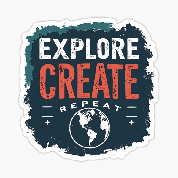 Item preview, Explore Create Repeat designed and sold by Sachiel Style Hub.