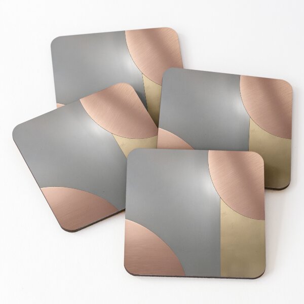 Item preview, Modern Metallic Geometry with Silver, Copper & Gold designed and sold by SurfaceCraft Studio.