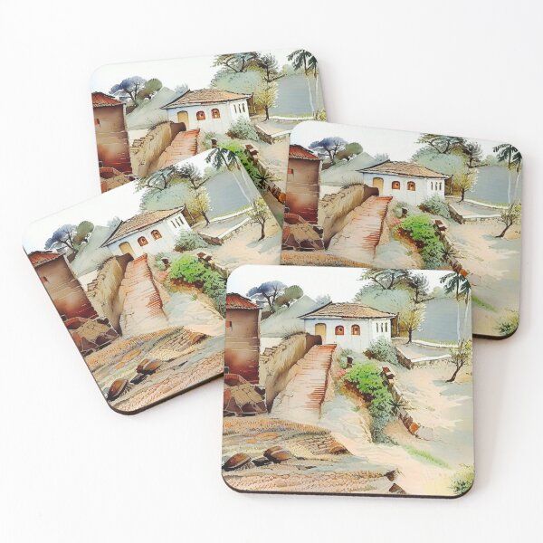 Item preview, Rural Goa village in India with brick houses and winding roads designed and sold by subhashlimaye.