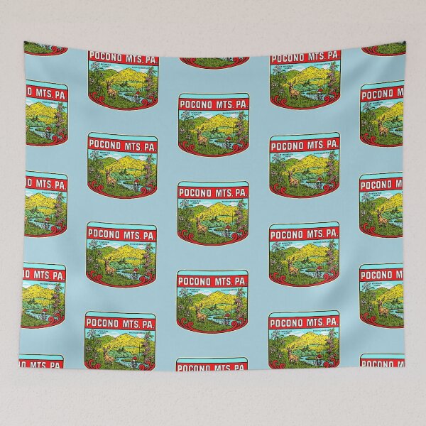 Item preview, Pocono Mountains Pennsylvania USA Vintage Decal designed and sold by MartinRivas.