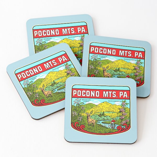 Item preview, Pocono Mountains Pennsylvania USA Vintage Decal designed and sold by MartinRivas.