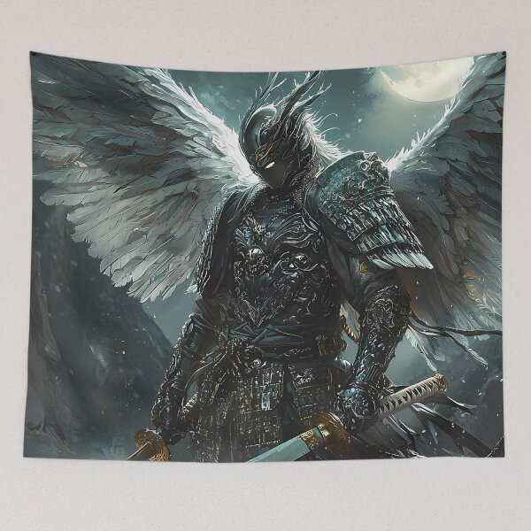 Item preview, Samurai Angel | Mythical Warrior with Wings | Epic Fantasy Art designed and sold by AP_1979.