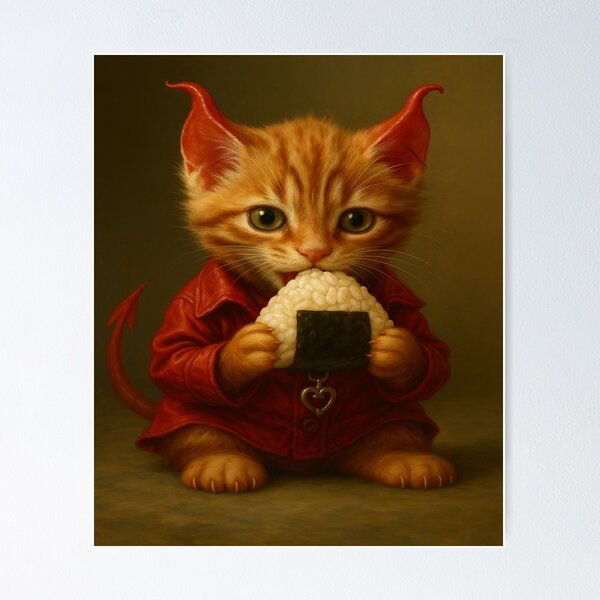 Item preview, Cat and rice ball designed and sold by PPONJAPAN.