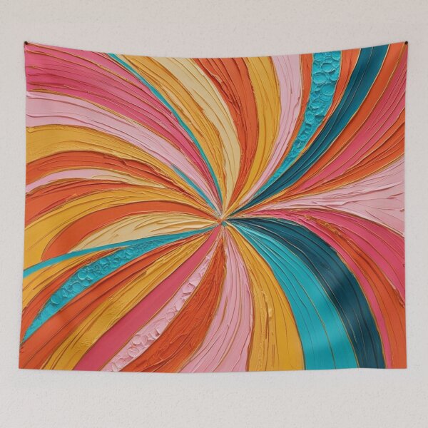 Item preview, Tropical Sunburst Energy — Vibrant Abstract Wall Art designed and sold by Harmonic_Layers.