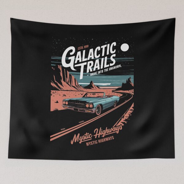 Item preview, Galactic Trails Classic Cars And Night Ride Vibe designed and sold by GesparHouse.