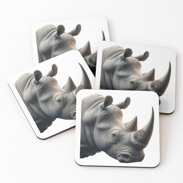 Item preview, RHINOCEROS HEAD (WHITE) designed and sold by Marlon Oseguera.