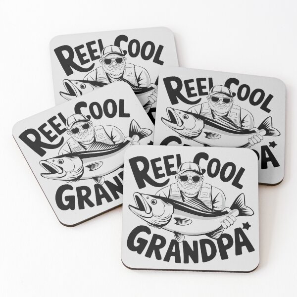 Artikelvorschau, Reel Cool Grandpa – Lustiges Angel-Opa-Design entworfen und verkauft von digitalscrabble.