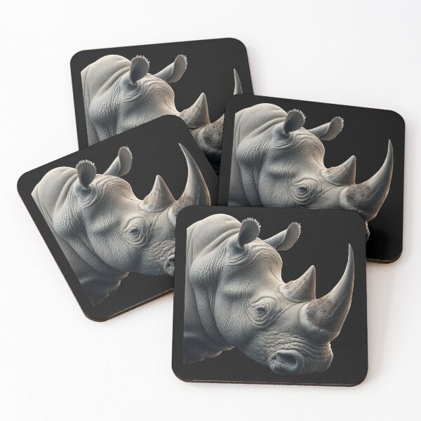 Item preview, RHINOCEROS HEAD (BLACK) designed and sold by Marlon Oseguera.