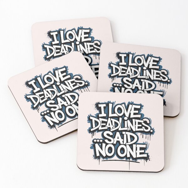Item preview, I Love Deadlines… Said No One - Funny Graffiti Christian Art | Jesus Quote with Humor designed and sold by  KnitLuv.