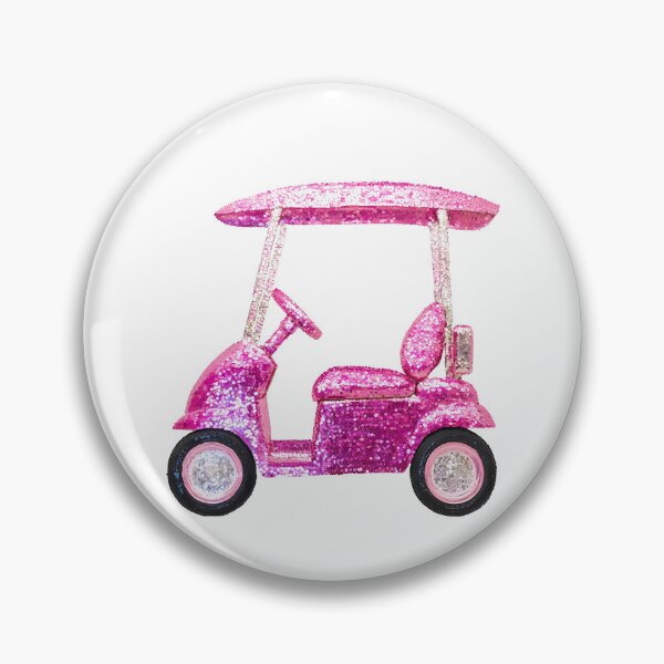 Item preview, Pink Sequin Golf Cart designed and sold by ColorFlowArt.