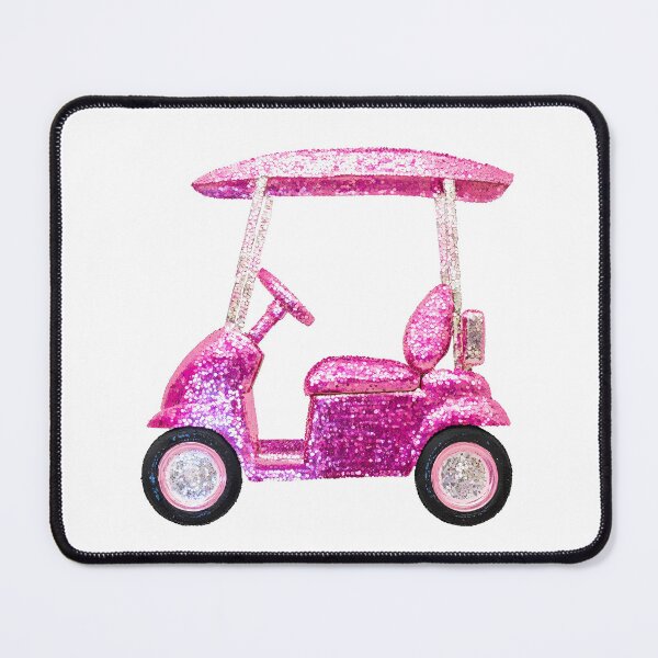 Item preview, Pink Sequin Golf Cart designed and sold by ColorFlowArt.