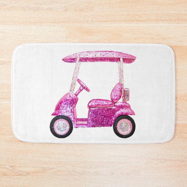 Item preview, Pink Sequin Golf Cart designed and sold by ColorFlowArt.