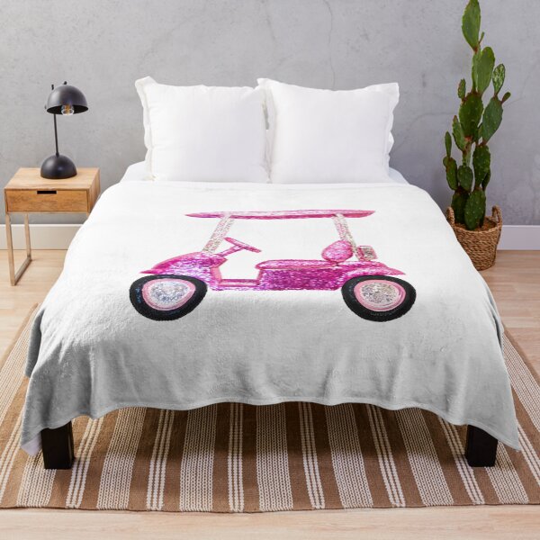 Item preview, Pink Sequin Golf Cart designed and sold by ColorFlowArt.