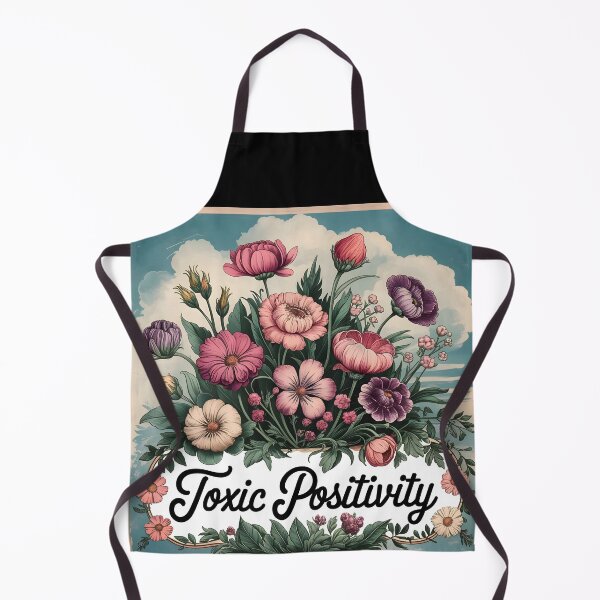 Item preview, Floral toxic positivity text design designed and sold by EmeraldeaArt.
