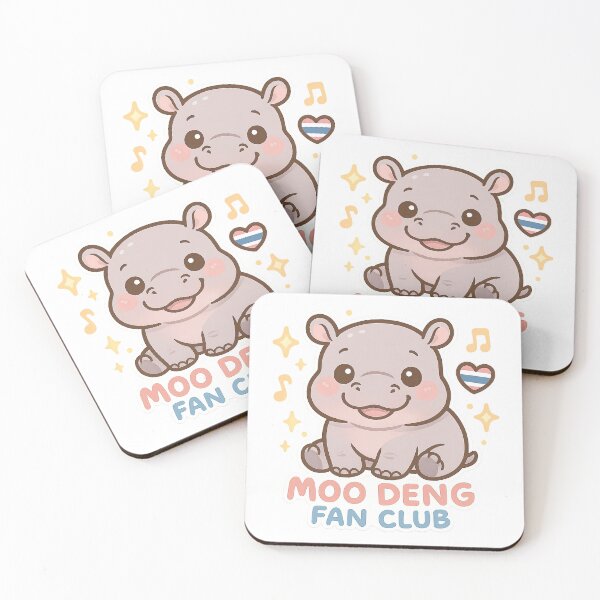 Item preview, Moo Deng Fan Club – Cute Baby Hippo designed and sold by Sventek.