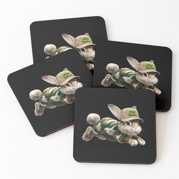 Item preview, Camouflage Egg Hunter – Funny Easter Bunny in Military Gear designed and sold by CRAZY&ART.