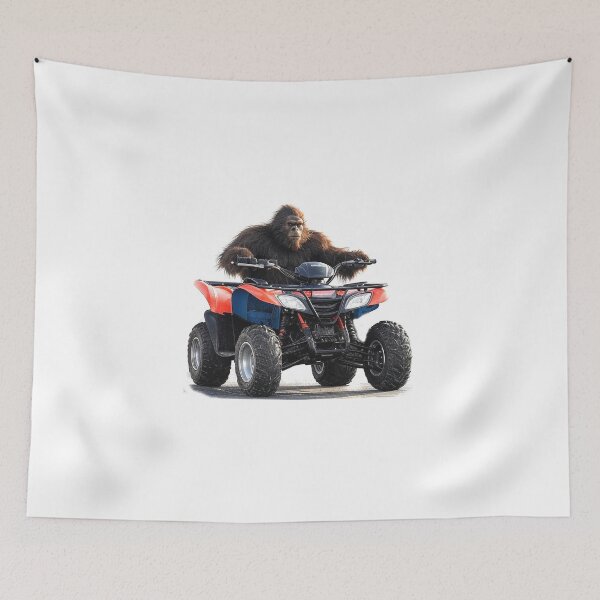 Item preview, Big Foot, Sasquatch Riding a 4 Wheeler ATV ATC designed and sold by BubbaCommerce.