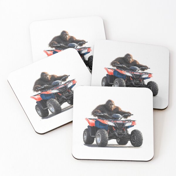 Item preview, Big Foot, Sasquatch Riding a 4 Wheeler ATV ATC designed and sold by BubbaCommerce.