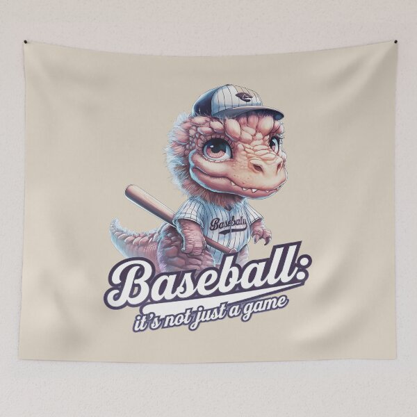 Item preview, Dino baseball - Home run hitter - Born to baseball mascot - In baseball we trust - The superior dreams designed and sold by JansenGS.