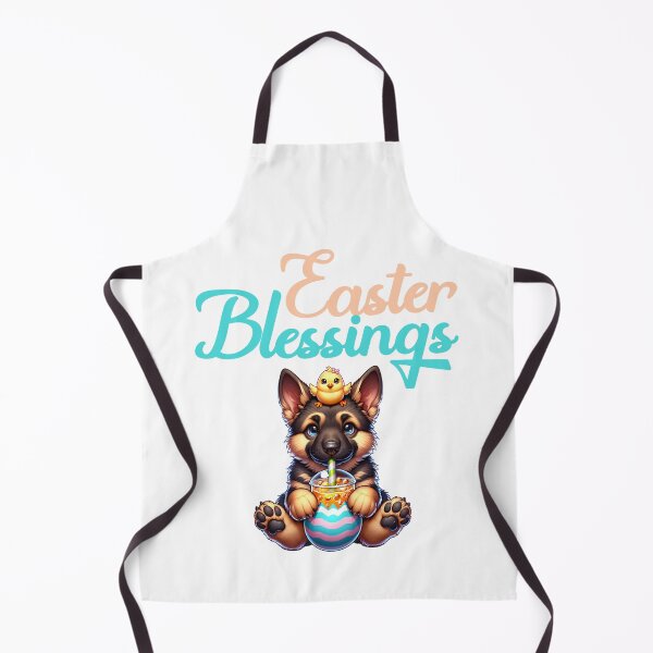 Item preview, Easter Blessings cute German shepherd puppy with Easter chick designed and sold by BritishDelights.