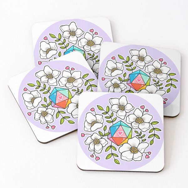 Item preview, Floral D20 designed and sold by magicbeanbuyer.