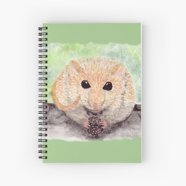 Item preview, Watercolour dormouse eating a blackberry. Textured watercolour designed and sold by marinettesshop.