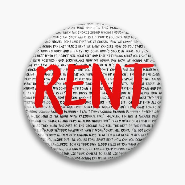 Item preview, Rent lyrics designed and sold by broadwaygirl142.