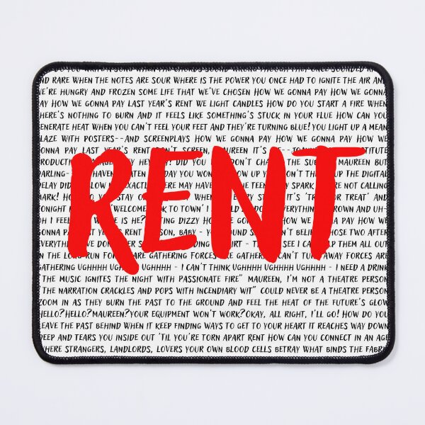 Item preview, Rent lyrics designed and sold by broadwaygirl142.